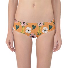 Flower Orange Pattern Floral Classic Bikini Bottoms