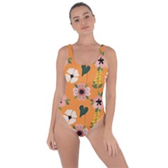 Flower Orange Pattern Floral Bring Sexy Back Swimsuit