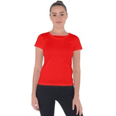 Candy Apple Red	 - 	short Sleeve Sports Top by ColorfulSportsWear