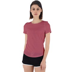 Bitter Sweet Shimmer Red	 - 	back Cut Out Sport Tee by ColorfulSportsWear