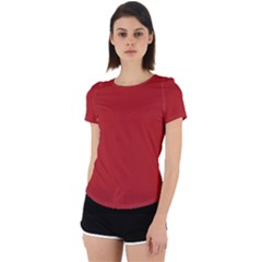 Carnelian Red	 - 	back Cut Out Sport Tee