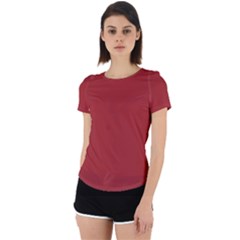 Auburn Red	 - 	back Cut Out Sport Tee by ColorfulSportsWear