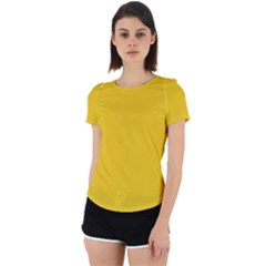 Jonquil Yellow	 - 	back Cut Out Sport Tee