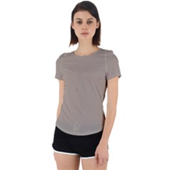 Grullo Brown	 - 	back Cut Out Sport Tee