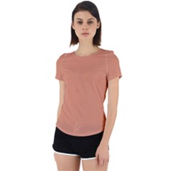 Soft Copper	 - 	back Cut Out Sport Tee