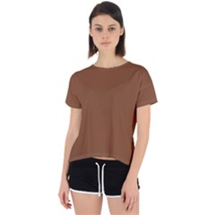 Caramel Cafe Brown	 - 	open Back Sport Tee by ColorfulSportsWear