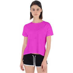 Razzle Dazzle Rose Pink	 - 	open Back Sport Tee by ColorfulSportsWear