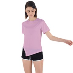 Crepe Pink	 - 	asymmetrical Short Sleeve Sports Tee by ColorfulSportsWear