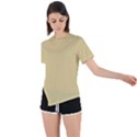 Soft Oat	 - 	Asymmetrical Short Sleeve Sports Tee View1