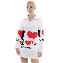 I Love Donna Women s Long Sleeve Casual Dress by ilovewhateva