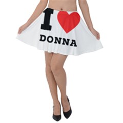 I Love Donna Velvet Skater Skirt