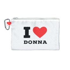 I Love Donna Canvas Cosmetic Bag (medium)