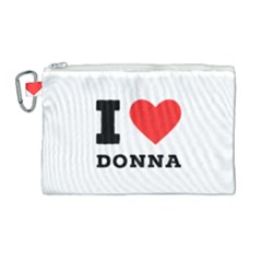 I Love Donna Canvas Cosmetic Bag (large)