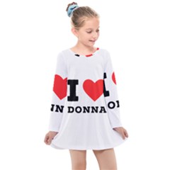 I Love Donna Kids  Long Sleeve Dress