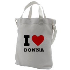 I Love Donna Canvas Messenger Bag