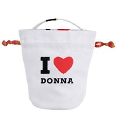 I Love Donna Drawstring Bucket Bag