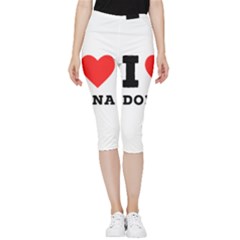 I Love Donna Inside Out Lightweight Velour Capri Leggings 