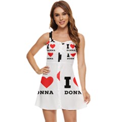 I Love Donna Ruffle Edge Bra Cup Chiffon Mini Dress