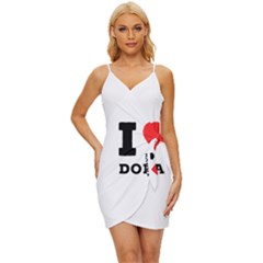I Love Donna Wrap Tie Front Dress