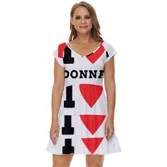 I Love Donna Short Sleeve Tiered Mini Dress
