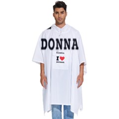 I Love Donna Men s Hooded Rain Ponchos
