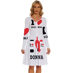 I Love Donna Long Sleeve Dress With Pocket