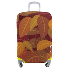 Watercolor Leaves Leaf Orange Luggage Cover (medium) by Jancukart