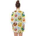 Owl Bird Cartoon Half Sleeve Chiffon Kimono View2