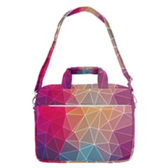Multicolored Geometric Origami Idea Pattern Macbook Pro 16  Shoulder Laptop Bag by Jancukart