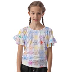 Spirals Twirls Abstract Geometric Art Pattern Kids  Cut Out Flutter Sleeves