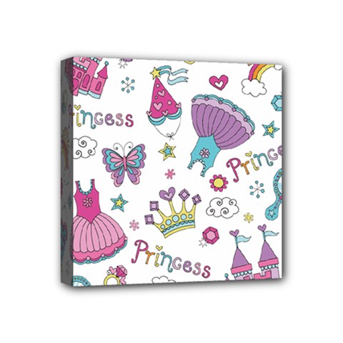 Princess Element Background Material Mini Canvas 4  x 4  (Stretched)