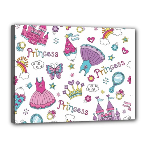 Princess Element Background Material Canvas 16  x 12  (Stretched)
