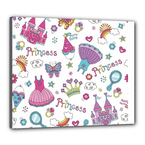 Princess Element Background Material Canvas 24  x 20  (Stretched)