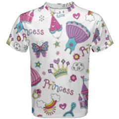 Princess Element Background Material Men s Cotton Tee