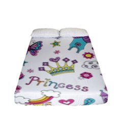 Princess Element Background Material Fitted Sheet (Full/ Double Size)