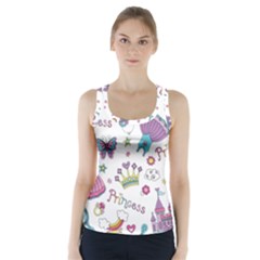 Princess Element Background Material Racer Back Sports Top
