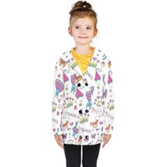 Princess Element Background Material Kids  Double Breasted Button Coat