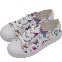 Princess Element Background Material Kids  Low Top Canvas Sneakers
