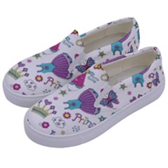 Princess Element Background Material Kids  Canvas Slip Ons