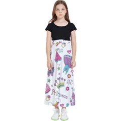 Princess Element Background Material Kids  Flared Maxi Skirt