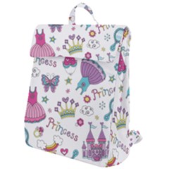 Princess Element Background Material Flap Top Backpack