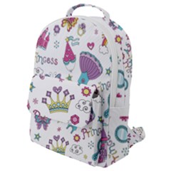 Princess Element Background Material Flap Pocket Backpack (Small)