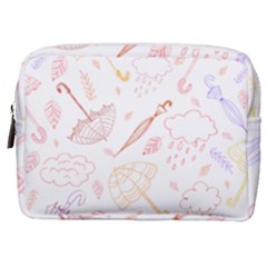 Weather Umbrella Rain Cloud Seamless Doodle Pattern Make Up Pouch (medium)