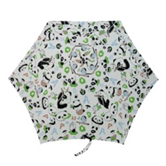 Giant Panda Bear Pattern Mini Folding Umbrellas by Jancukart