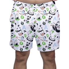 Giant Panda Bear Pattern Men s Shorts by Jancukart