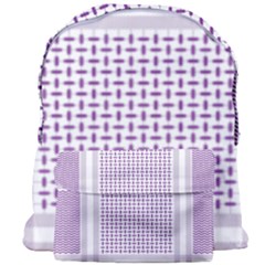 Square Purple Pattern Bead Purple Keffiyeh Purple Geometric Headdress Angle Violet Rectangle Giant Full Print Backpack by Jancukart