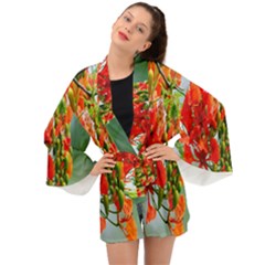 Gathering Sping Flowers  Long Sleeve Kimono by artworkshop