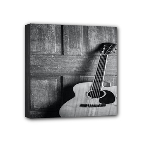 Acoustic Guitar Mini Canvas 4  X 4  (stretched) by artworkshop