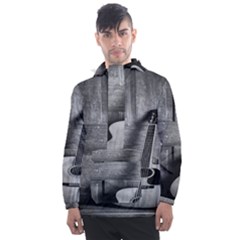 Acoustic Guitar Men s Front Pocket Pullover Windbreaker by artworkshop