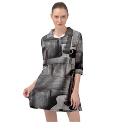 Acoustic Guitar Mini Skater Shirt Dress by artworkshop